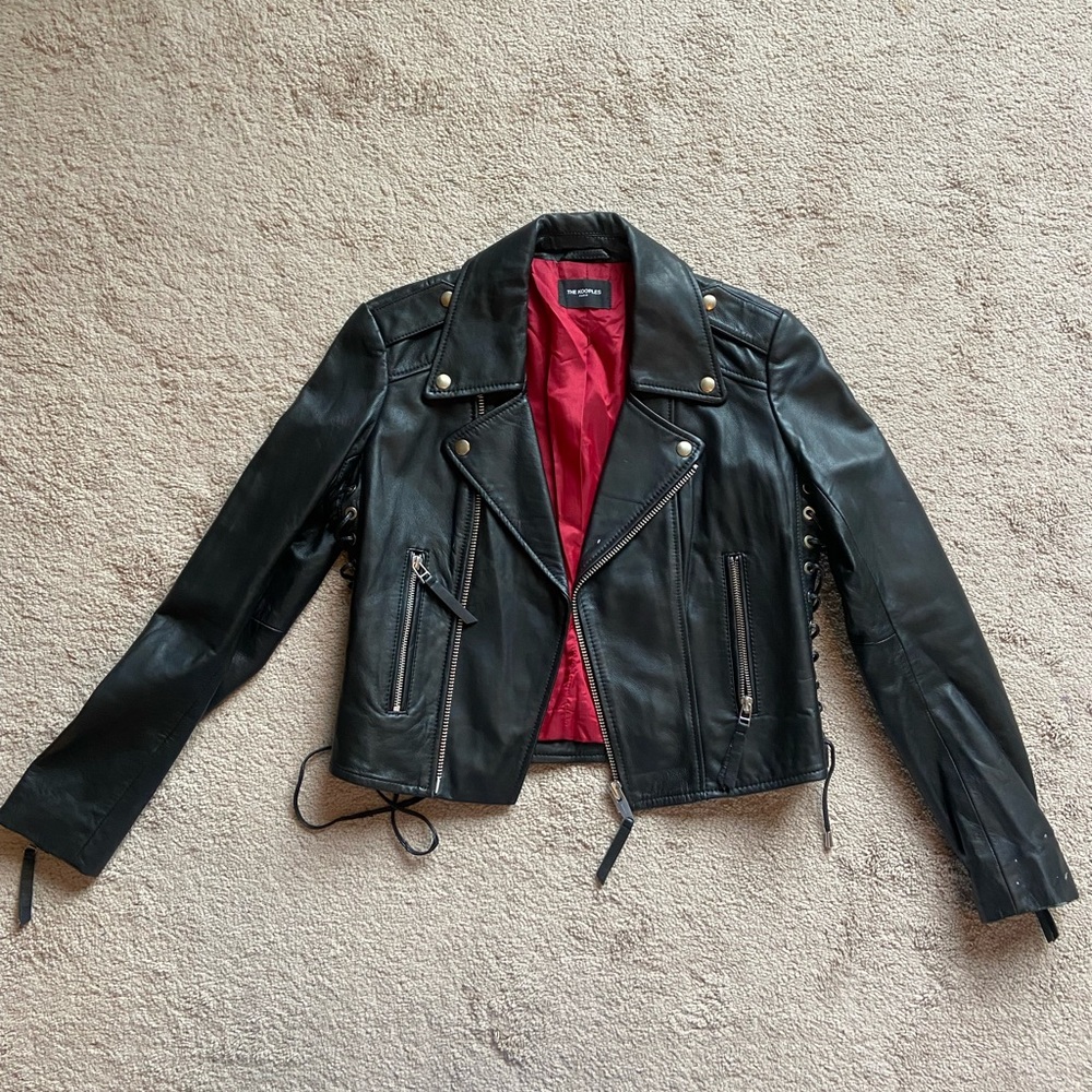 The Kooples Black Leather Jacket